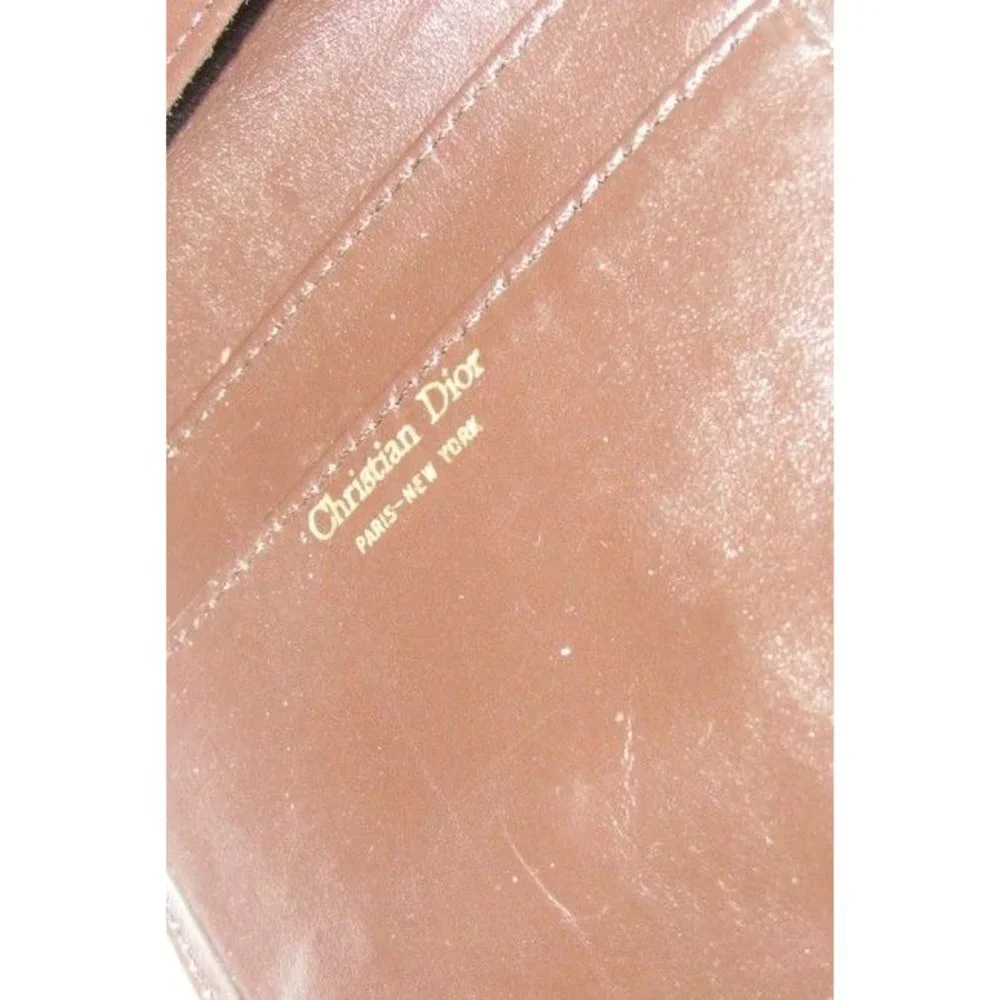 Christian Dior Brown Trotter Print Vintage Wallet and Coin Purse
